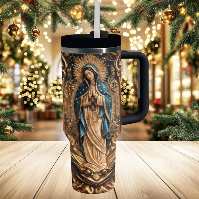 Faith Ragodse Christmas Custom Stanley Quencher 40Oz Stainless Steel Tumbler With Handle - Image 2