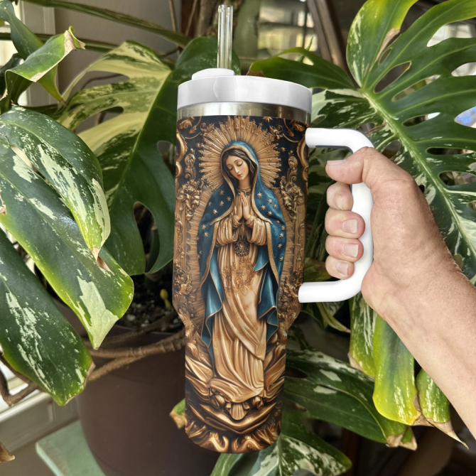 Faith Ragodse Christmas Custom Stanley Quencher 40Oz Stainless Steel Tumbler With Handle - Image 3