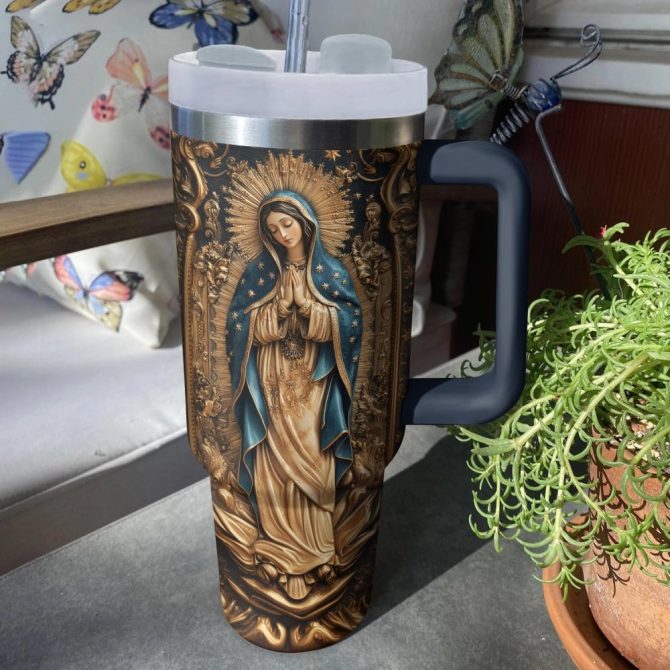 Faith Ragodse Christmas Custom Stanley Quencher 40Oz Stainless Steel Tumbler With Handle - Image 4