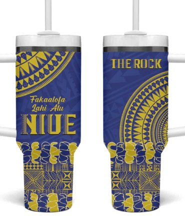 Fakaalofa Lahi Atu Niue Siapo With Puakenikeni Custom Stanley Quencher 40Oz Stainless Steel Tumbler With Handle
