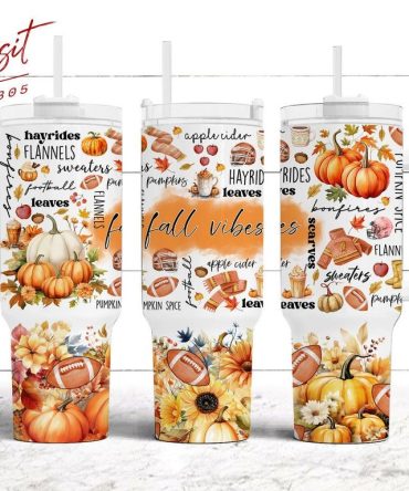 Fall Vibes Halloween Custom Stanley Quencher 40Oz Stainless Steel Tumbler