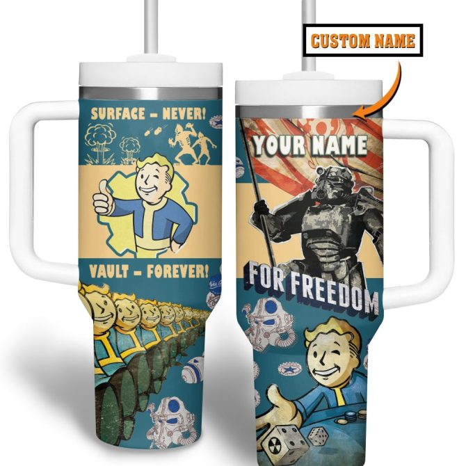 Fallout Games Custom Stanley Quencher 40Oz Stainless Steel Tumbler - Image 2