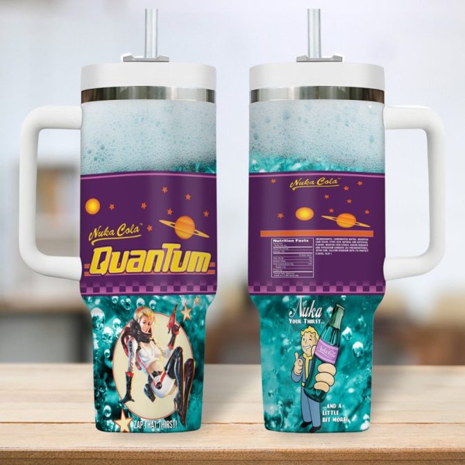 Fallout Games Custom Stanley Quencher 40Oz Stainless Steel Tumbler With Handle