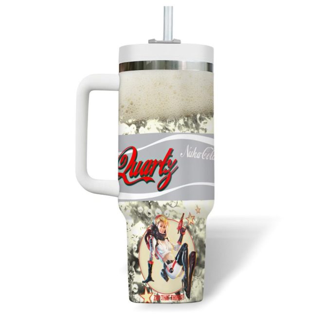 Fallout Games Custom Stanley Quencher 40Oz Stainless Steel Tumbler With Handle - Image 4