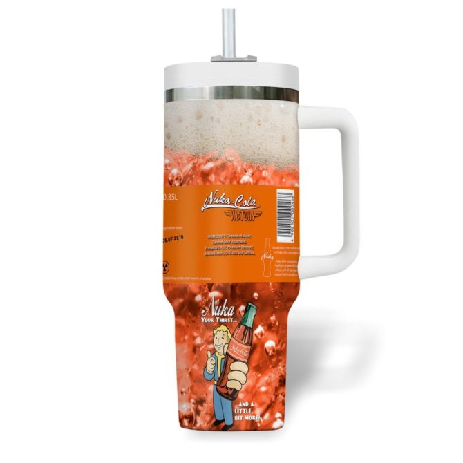 Fallout Games Custom Stanley Quencher 40Oz Stainless Steel Tumbler With Handle - Image 4