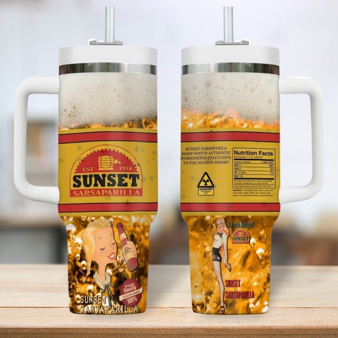 Fallout Games Custom Stanley Quencher 40Oz Stainless Steel Tumbler With Handle - Image 2