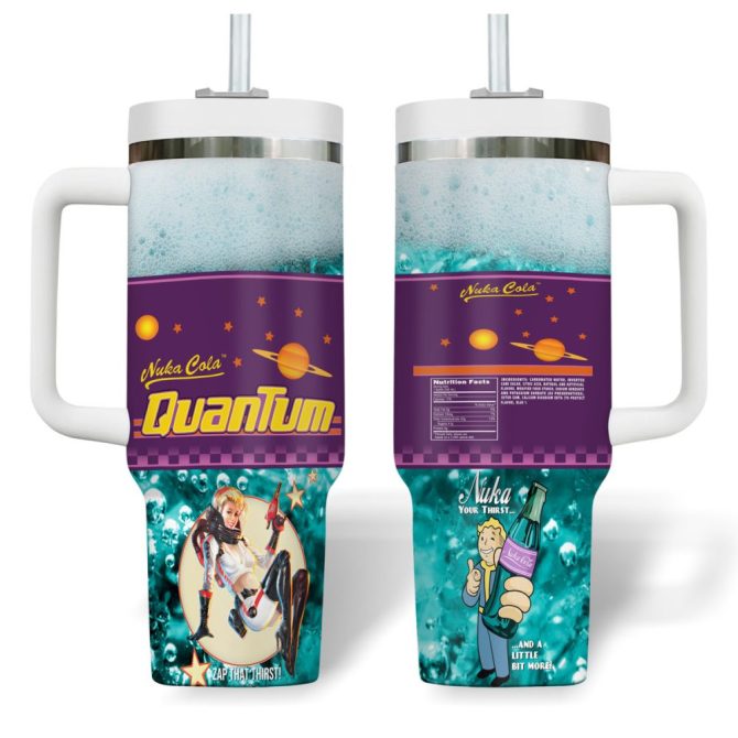 Fallout Games Custom Stanley Quencher 40Oz Stainless Steel Tumbler With Handle - Image 2