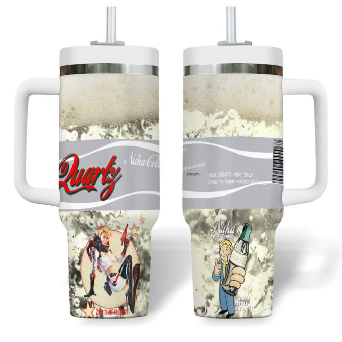 Fallout Games Custom Stanley Quencher 40Oz Stainless Steel Tumbler With Handle