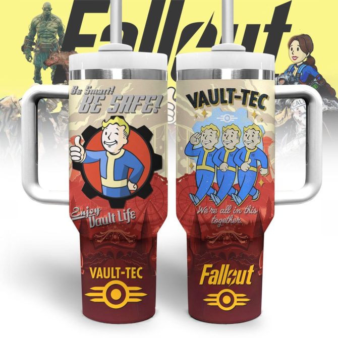 Fallout Games Custom Stanley Quencher 40Oz Stainless Steel Tumbler