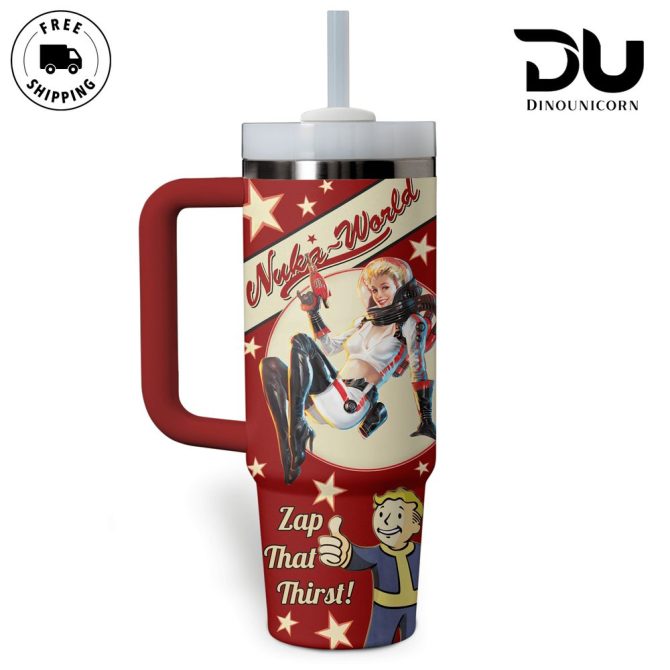 Fallout Nuka Cola Games Custom Stanley Quencher 40Oz Stainless Steel Tumbler With Handle - Image 2