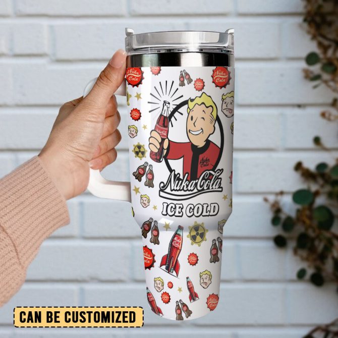 Fallout Nuka Cola Games Custom Stanley Quencher 40Oz Stainless Steel Tumbler With Handle - Image 3