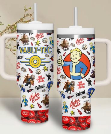 Fallout Vault-Tec Games Custom Stanley Quencher 40Oz Stainless Steel