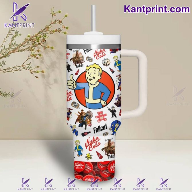 Fallout Vault-Tec Games Custom Stanley Quencher 40Oz Stainless Steel Tumbler With Handle - Image 2