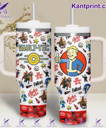 Fallout Vault-Tec Games Custom Stanley Quencher 40Oz Stainless Steel Tumbler With Handle