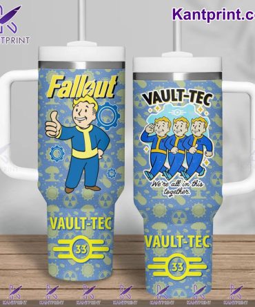 Fallout Vault-Tec Games Custom Stanley Quencher 40Oz Stainless Steel Tumbler With Handle