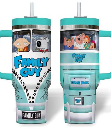 Family Guy Cartoon Custom Stanley Quencher 40Oz Stainless Steel Tumbler
