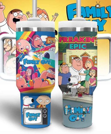 Family Guy Cartoon Custom Stanley Quencher 40Oz Stainless Steel Tumbler