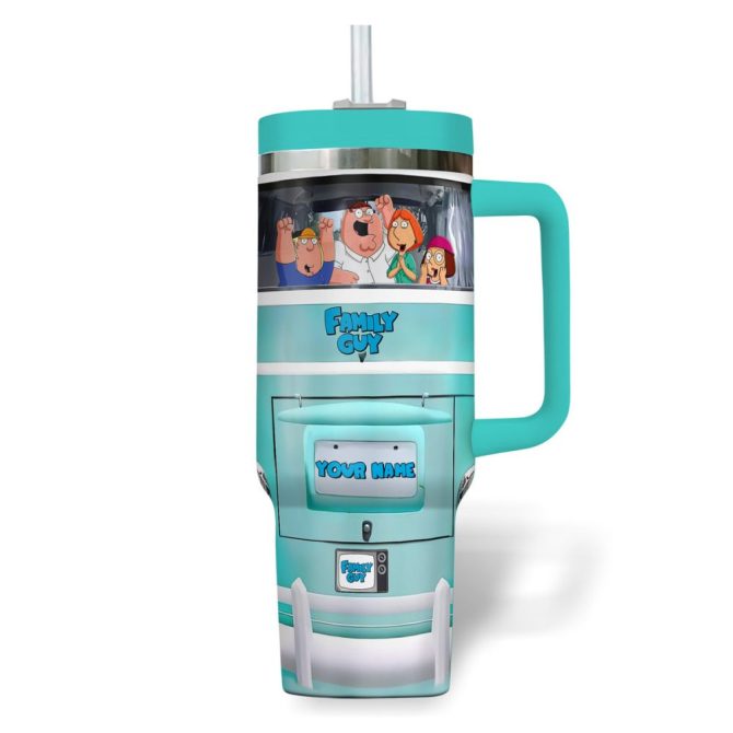 Family Guy Cartoon Custom Stanley Quencher 40Oz Stainless Steel Tumbler - Image 4