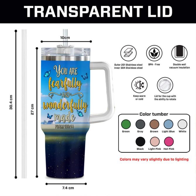 Farmhouse Art Faith Custom Stanley Quencher 40Oz Stainless Steel Tumbler With Handle - Image 8