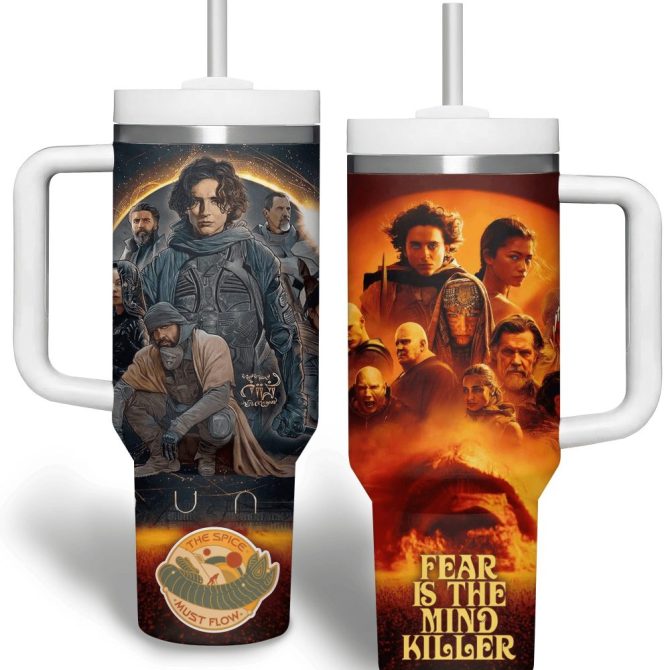Fear Is The Mind Killer Movies Custom Stanley Quencher 40Oz Stainless Steel Tumbler