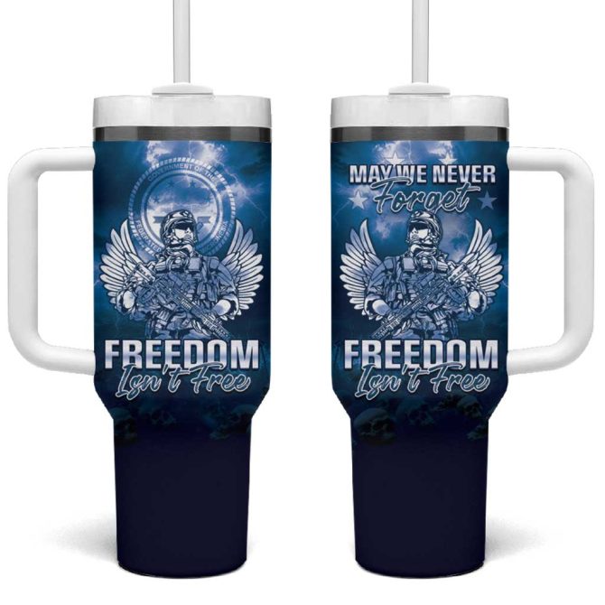 Federated States Of Micronesia Veterans Day May We Never Forget Freedom Isn #8217;T Free Custom Stanley Quencher 40Oz Stainless Steel Tumbler With Handle