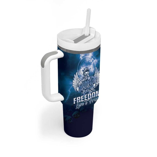 Federated States Of Micronesia Veterans Day May We Never Forget Freedom Isn #8217;T Free Custom Stanley Quencher 40Oz Stainless Steel Tumbler With Handle - Image 2