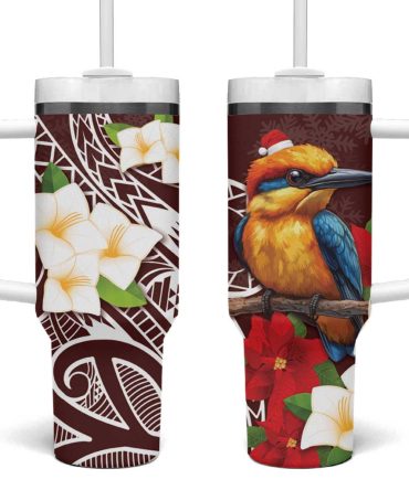 Felis Pasgua Guam Christmas Sihek Kingfisher With Guasali Custom Stanley Quencher 40Oz Stainless Steel Tumbler With Handle