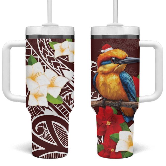 Felis Pasgua Guam Christmas Sihek Kingfisher With Guasali Custom Stanley Quencher 40Oz Stainless Steel Tumbler With Handle