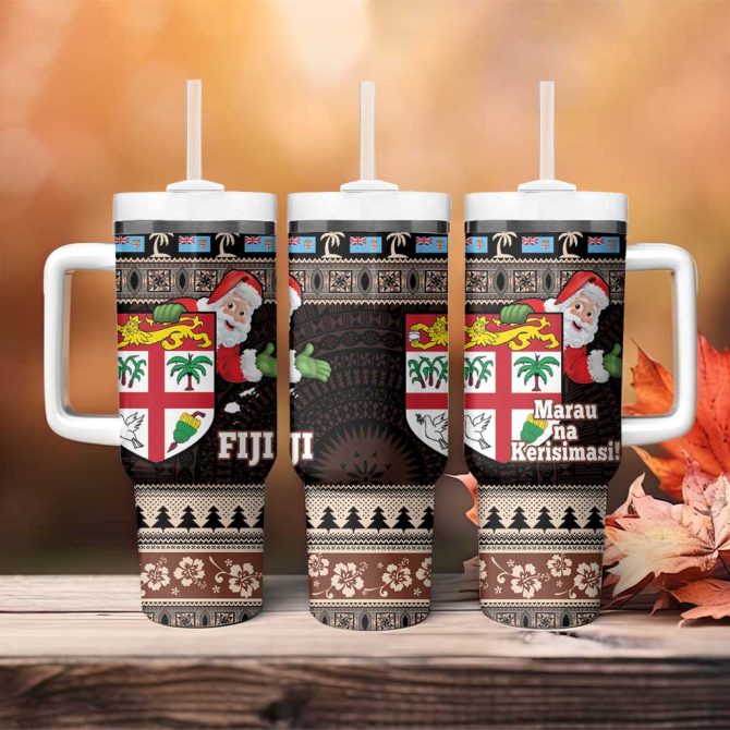 Fiji Christmas Custom Stanley Quencher 40Oz Stainless Steel Tumbler With Handle - Image 4