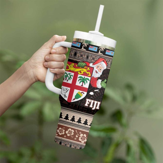 Fiji Christmas Custom Stanley Quencher 40Oz Stainless Steel Tumbler With Handle - Image 3