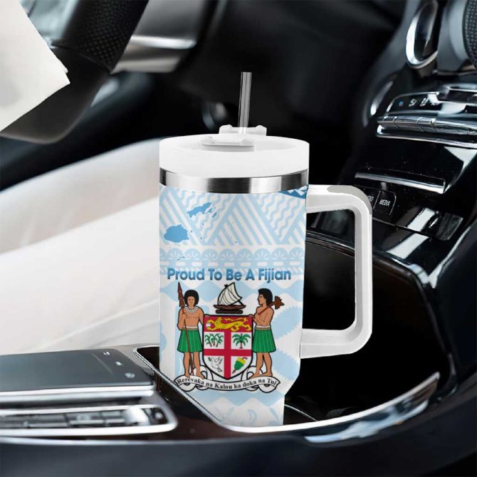 Fiji Day 1970 Proud To Be A Fijian Tapa Custom Stanley Quencher 40Oz Stainless Steel Tumbler With Handle - Image 8