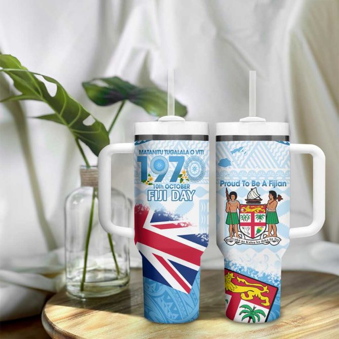 Fiji Day 1970 Proud To Be A Fijian Tapa Custom Stanley Quencher 40Oz Stainless Steel Tumbler With Handle - Image 9