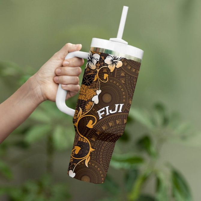 Fiji Islands Masi Custom Stanley Quencher 40Oz Stainless Steel Tumbler - Image 4