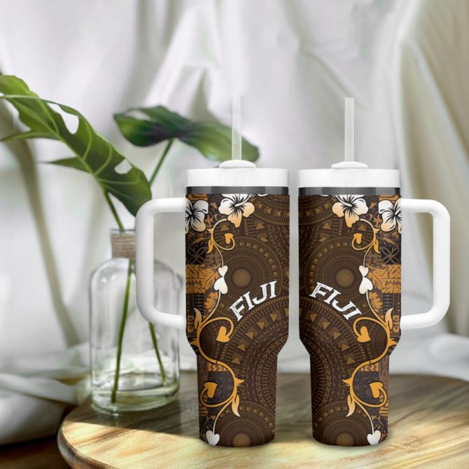 Fiji Islands Masi Custom Stanley Quencher 40Oz Stainless Steel Tumbler - Image 10