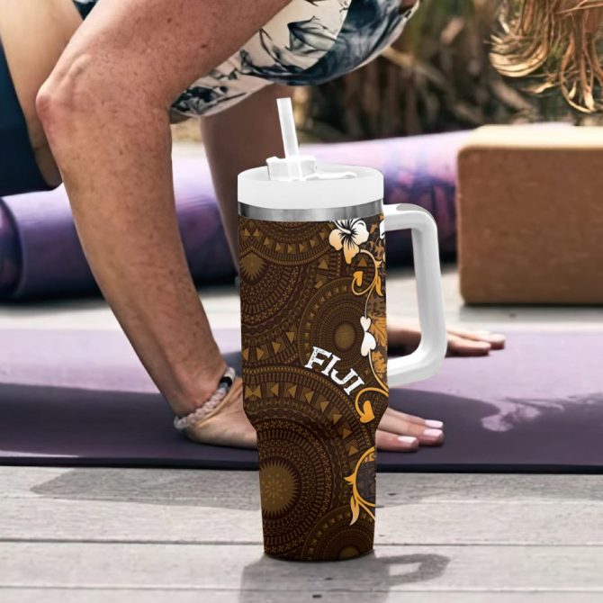 Fiji Islands Masi Custom Stanley Quencher 40Oz Stainless Steel Tumbler - Image 7