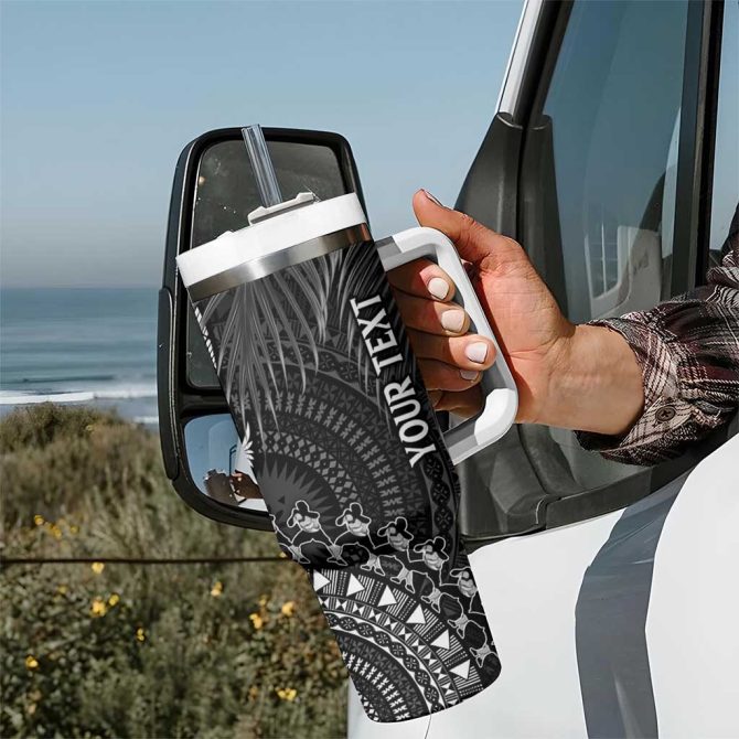 Fiji Rugby Bula Masi Fish Tail Kaivity Cibi Black Custom Stanley Quencher 40Oz Stainless Steel Tumbler With Handle - Image 7