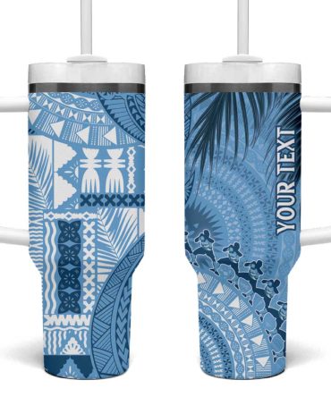Fiji Rugby Bula Masi Fish Tail Kaivity Cibi Turquoise Custom Stanley Quencher 40Oz Stainless Steel Tumbler With Handle
