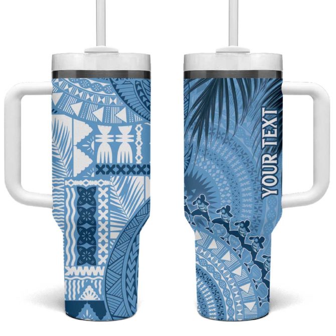 Fiji Rugby Bula Masi Fish Tail Kaivity Cibi Turquoise Custom Stanley Quencher 40Oz Stainless Steel Tumbler With Handle