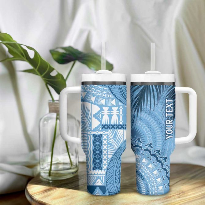 Fiji Rugby Bula Masi Fish Tail Kaivity Cibi Turquoise Custom Stanley Quencher 40Oz Stainless Steel Tumbler With Handle - Image 9