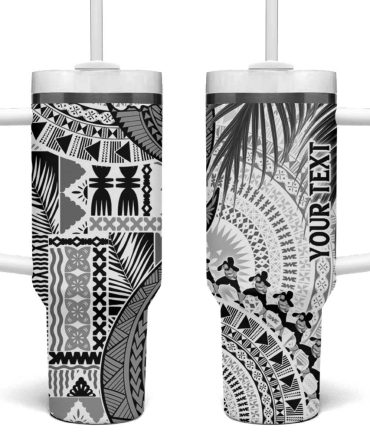 Fiji Rugby Bula Masi Fish Tail Kaivity Cibi White Custom Stanley Quencher 40Oz Stainless Steel Tumbler With Handle