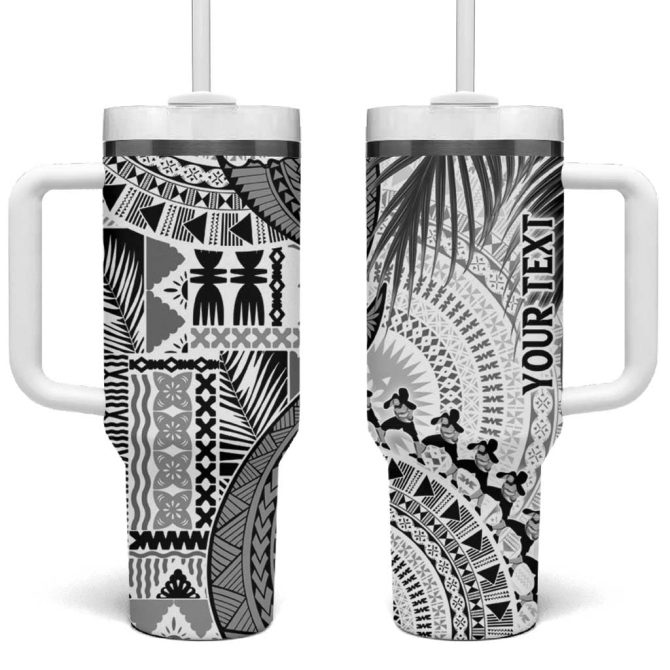 Fiji Rugby Bula Masi Fish Tail Kaivity Cibi White Custom Stanley Quencher 40Oz Stainless Steel Tumbler With Handle