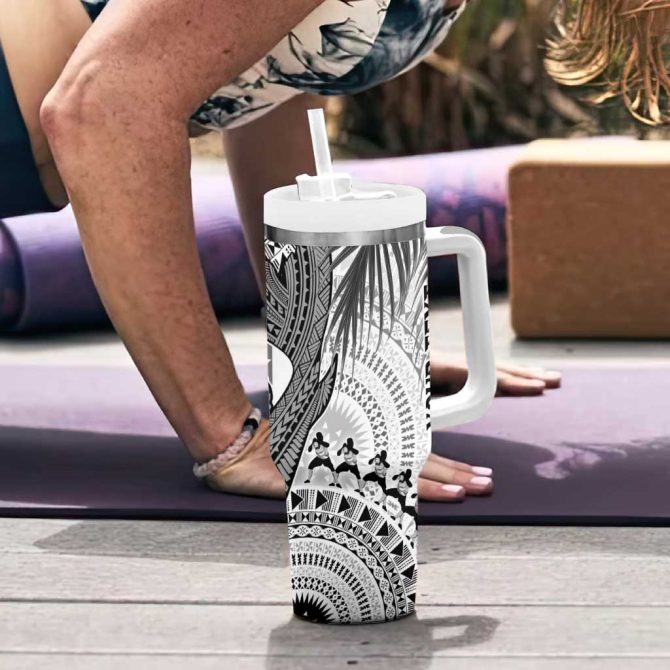 Fiji Rugby Bula Masi Fish Tail Kaivity Cibi White Custom Stanley Quencher 40Oz Stainless Steel Tumbler With Handle - Image 6