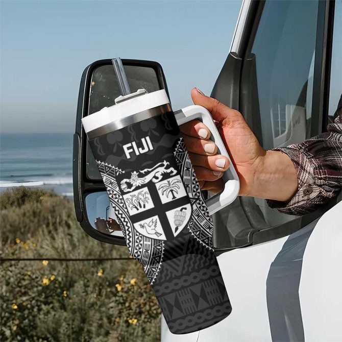 Fiji Rugby Sport Custom Stanley Quencher 40Oz Stainless Steel Tumbler - Image 7