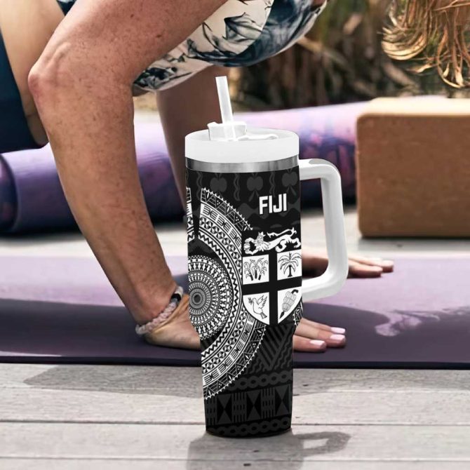Fiji Rugby Sport Custom Stanley Quencher 40Oz Stainless Steel Tumbler - Image 6