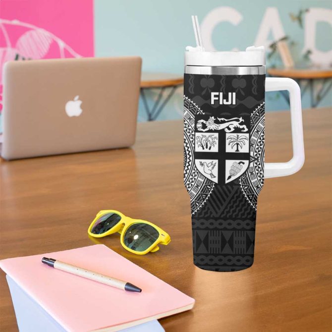 Fiji Rugby Sport Custom Stanley Quencher 40Oz Stainless Steel Tumbler - Image 5