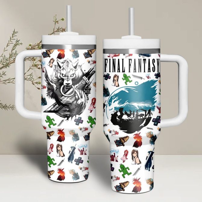 Final Fantasy Games Custom Stanley Quencher 40Oz Stainless Steel