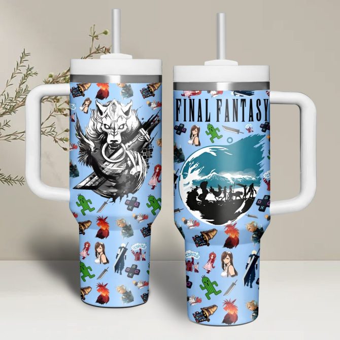 Final Fantasy Games Custom Stanley Quencher 40Oz Stainless Steel - Image 2