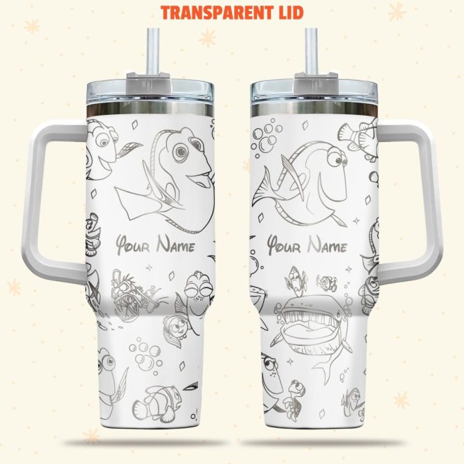 Finding Dory Disney Cartoon Custom Stanley Quencher 40Oz Stainless Steel Tumbler With Handle