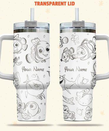 Finding Nemo Disney Cartoon Custom Stanley Quencher 40Oz Stainless Steel Tumbler With Handle