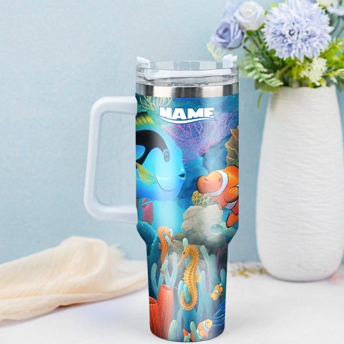 Finding Nemo Movies Custom Stanley Quencher 40Oz Stainless Steel Tumbler With Handle - Image 2